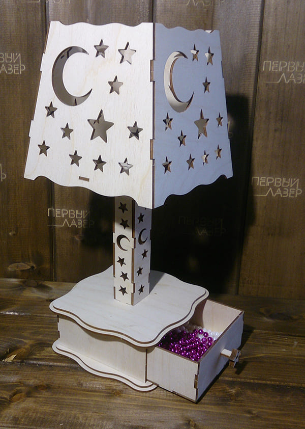 Лампа с ящиком