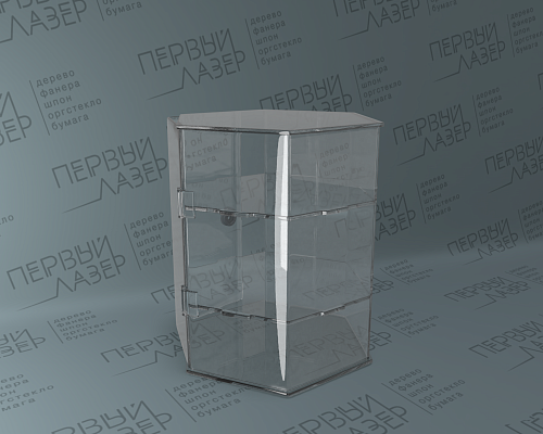 Бокс из акрила (6-граней) с замком